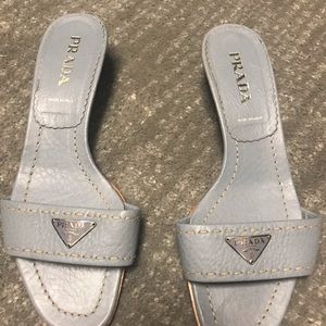 Prada baby blue shoes
